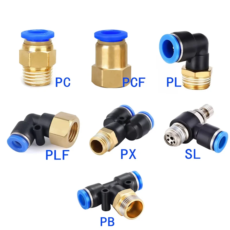 1PCS Pneumatic Quick Connector - огляд і ціна Compression Fitting Brass